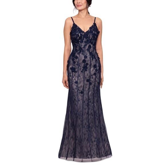 Womens 3D Flowers Maxi Evening Dress - Picture 1 of 3